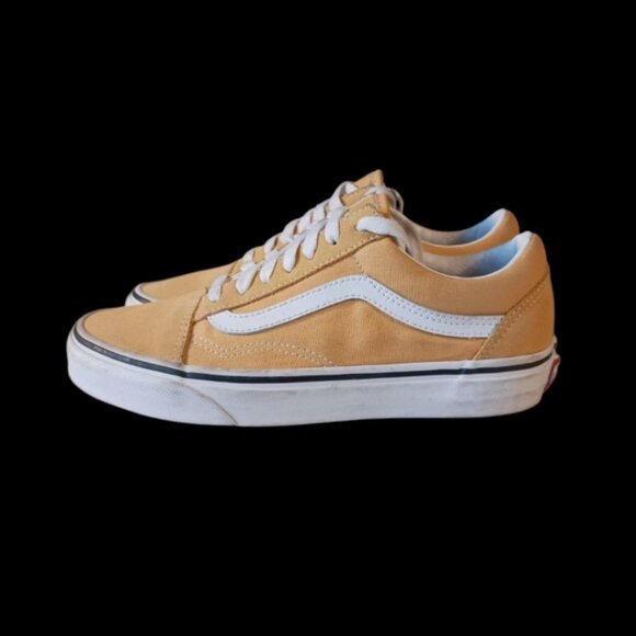 Vans Old Skool Skateboarding Low Sneakers Yellow / US Size Mens 5.5 Womens 7 - Picture 2 of 10